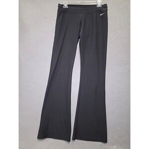 Nike Dri-FIT Womens Gray Flare Leg Yoga Pants Athletic Trousers Size M 8-10